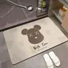 Alfombrilla de Piso para Baño Nórdica, Alfombra Absorbente, Alfombrilla de Secado Rápido para Puerta de Entrada, Alfombrilla Impermeable Lavable Antideslizante de Tierra de Diatomeas