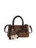 Bolso de Mano de Gamuza Esmerilada Otoño/Invierno 2026 Nicho Piel de Vaca de Primera Capa para Mujer Bolso Tote de Hombro/Axila para Viajes Diarios