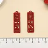 Mezcla 15 pintura roja festiva para bodas palabras felices bendición colgante DIY pulsera hecha a mano accesorios de joyería venta al por mayor
