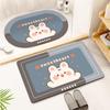 Alfombrilla antideslizante para baño, alfombrilla para inodoro, de secado rápido, absorbente y resistente a la suciedad, para puerta de entrada del hogar