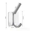 Gancho Individual de Acero Inoxidable 304 sin Clavos Transfronterizo Gancho Espacio de Aluminio Gancho para Toalla Gancho Autoadhesivo Gancho Individual Fabricante de Amazon