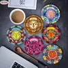 Jogos Americanos de Madeira para Novos Produtos Transfronteiriços, Porta-Copos Redondos de Madeira, Artesanato de Madeira para Festas Familiares, Porta-Copos Decorativos de Madeira