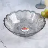 Plato de Fruta Redondo Transparente Simple para el Hogar Estilo Europeo Plato de Fruta de Plástico Plato para Comida Pequeña Estilo Simple Plato para Fruta Seca para Oficina