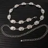 Cadena de Cintura Elegante de Metal con Girasol para Mujer de Comercio Exterior, Accesorio de Cintura Ajustable para Vestido, Cinturón de Cadena Multicapa de Gama Alta