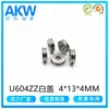 U604ZZ tampa branca placa leve 4*13*4mm acessórios extrusora impressora rolamento de rolos tela