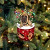 Navidad Transfronteriza Lindos Calcetines de Navidad Perro Árbol de Navidad Decoración Colgante Regalo Creativo Festivo