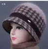 Gorro de Lana Tejido de Invierno para Mujeres de Mediana Edad y Mayores, Gorro de Algodón Grueso con Felpa para Protección contra el Frío, Cálido, para Abuela
