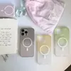 Adequado para Capa de Celular Iphone17Promax, Sucção Magnética Degradê Fosco Névoa de Gelo, Capa Protetora Anti-Queda Ultra-Fina de PC para Apple 16