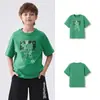 Camiseta Infantil Balabala de Manga Curta Tops para Bebê Menino Estilo Novo Verão 2025 Roupa Infantil Camisa Base de Secagem Rápida para Família