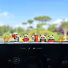 Novos Enfeites de Panda Fofo de Desenho Animado Bandeira Nacional Enfeites para Carro Dia Nacional Decoração de Mesa para Veículo Elétrico Console Central