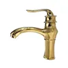 Ventas Directas de Fábrica Grifo de Lavabo Antiguo Europeo Caliente y Frío Lavabo Retro Lavabo Grifo Dorado Antisalpicaduras
