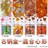 Amazon nuevo brillo de lentejuelas mixtas en forma de corazón brillo brillo polvo brillo color mágico láser Esmalte de Uñas pegamento usar uña