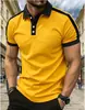 Camisa de Poliéster Transpirable para Hombre de Manga Corta con Detalles de Botones, Ligera Adecuada para Uso Casual Transfronteriza Europa y América