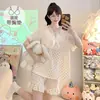 Pijama de Algodón Nube para Mujer con Almohadillas para el Pecho, Estilo Princesa Dulce de Verano con Lunares, Mangas Cortas y Shorts, Talla Grande para Gorditas, Ropa de Casa