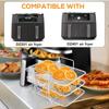 Cross-border novo vapor de grelha de três camadas de aço inoxidável Acessórios para air fryer Acessórios para air fryer