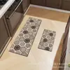Tapete de chão de diatomita de luxo leve para uso doméstico, resistente a arranhões, resistente ao desgaste, fácil de manter, antiderrapante, absorvente de água e óleo, tapete de cozinha