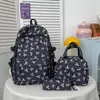 Mochila simples com estampa floral estilo floresta 2026 Conjunto de três peças estilo campus transfronteiriço mochila escolar Mochila de viagem para alunos do ensino fundamental e médio