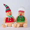 Hombre de Jengibre Navideño Transfronterizo Figura Grande con Sombrero de Navidad Puntiagudo, Gorro de Chef, Muñeco Duende, Adorno Decorativo para Ventana