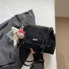 Bolso de Hombro Cruzado Estilo Coreano Estilo Perezoso para Mujer Verano 2026 Nuevo Bolso de Cadena a Cuadros Moda Versátil