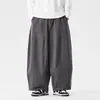 2026 Novo Estilo Roupas Masculinas para Todas as Estações Outono/Inverno Estilo Chinês Calças de Linho de Algodão de Perna Larga Moda Retrô Masculino Tamanho Grande Roupas de Trabalho Calças Longas