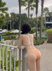 Biquíni Coreano Listrado Hot Girl Três Pontos Feminino Triângulo Dividido Seios Pequenos Resort de Praia Tailandês Águas Termais