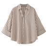 Aliexpress Ropa Europea y Americana para Mujer al por Mayor Transfronteriza 2025 Nueva de Principios de Primavera Casual Cómoda Camisa de Mangas Anchas con Cuello