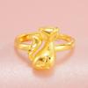 Anillo de moda de oro de imitación de zorro oro arena de Vietnam simple latón chapado oro real zorro hada anillo femenino entrar en la tienda regalo al por mayor