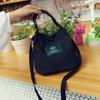 Bolsa de Mujer de Comercio Exterior Estilo Coreano Trendy Nueva Lona Cubo Bolsa Pequeña Moda Casual Simple Bolso de Hombro Bolso Cruzado de Mujer