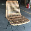Conjunto Moderno Minimalista de Silla y Mesa de Ratán para Exteriores, Sillas de Ratán Duraderas para Restaurantes y Cafés al Aire Libre, Sillas de Ocio