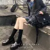Calcetines de Compresión Jk Verano Delgados Calcetines Jk Hasta la Rodilla Calcetines de Terciopelo Puro Lolita Calcetines Blancos Hueso para Pantorrilla