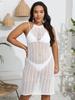 Falda de playa para mujer, estilo europeo y americano, talla grande, sexy, con aberturas, con tirantes y espalda descubierta, Z832