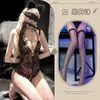 Lingerie Erótica Sedutora para Sedução Body de Renda com Tiras Decote Profundo Puro Desejo Sedução Uniforme Conjunto para Role-Playing