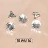 Botões de Strass Versáteis de Vidro Super Brilhante de 12mm, Botões Decorativos de Cristal, Acessórios Feitos à Mão para Camisas Masculinas e Femininas, Roupas Infantis