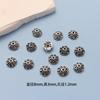 Plata antigua plata Xizang aleación de industria pesada toroide hecho a mano accesorios con cuentas material capullo de flor diy pulsera soporte de cuentas espaciador