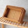 Cesta de Almacenamiento para Mesa de Café tipo Ratán Cesta Organizadora de Cajón para Mueble de TV de Sala de Estar Cesta de Almacenamiento para Snacks y Cosméticos de Escritorio