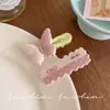 Grampo de Cabelo Fofo e Simples, Coração Doce e Feminino, Presilha Bico de Pato de Tecido Colorida, Grampo Versátil para Franja, Grampo Lateral
