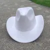 Sombrero de Vaquero Occidental de Color Sólido Transfronterizo, Elegante Sombrero Jazz con Ala para Fiestas al Aire Libre y Actuaciones en Escenario