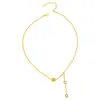 Corrente para Clavícula com Franjas na Cintura Pequena e Escamas de Dragão Transfronteiriça Colar Feminino Dourado da Areia Vietnamita Design Moderno Joia Duradoura