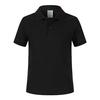 Guangzhou armazém verão solto cor sólida rei 220g algodão manga curta camisa polo masculina pai-filho t roupas de trabalho personalizadas