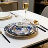 Platos Decorativos Impresos Populares con Diseños Creativos y Exquisitos para Picnics al Aire Libre, Reuniones en Casa y Platones de Frutas