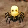 Decoración de Halloween Linterna de Calabaza Adornos Luces de Vela Digitales LED Suministros para Fiesta Accesorios de Diseño Luz Nocturna de Araña