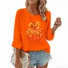 Camiseta de manga larga de comercio exterior impresión completa personalizada POD ropa de mujer top de cuello redondo camiseta transfronteriza europea y americana personalizada con imagen