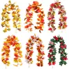 Enredadera artificial de Halloween decoraciones de otoño, decoraciones de pared de Halloween y Acción de Gracias, plantas verdes artificiales para decoración del hogar, enredadera artificial