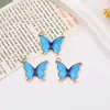 Aleación Goteo de Aceite Mariposa Colorida Joyería Accesorios Hecho a Mano DIY Llavero Aretes Collar Colgante Pequeño Colgante Accesorios