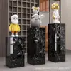 Venta Directa de Fábrica Fuente Piedra Sinterizada Mármol Piedra Artificial Sala de Estar Hotel Club Entrada Florero Estante Exhibidor