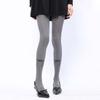 Leggings Grises Otoño e Invierno Estilo Lolita Japonés Medias con Estampado de Lazo Calcetines Térmicos para Mujer