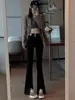 Jeans rectos elásticos de talle alto para mujer talla extra con figura de pera, nuevo modelo 2026, pantalones de campana adelgazantes para mujeres talla extra