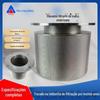 Elemento filtrante de malha sinterizada com interface de flange 304 5cm m pó de poeira cartucho de filtro sinterizado elemento filtrante de secador