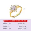 Anillo de Plata S925 con Piedra Principal Redonda de Moissanita Girasol para Mujer, Diseño de Alta Gama, Estilo Conmemorativo de Boda, Venta Caliente