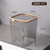 Papelera de escritorio para el hogar de lujo ligero de alto valor con anillo para residuos para cocina, sala de estar, dormitorio, oficina, simple, gran capacidad